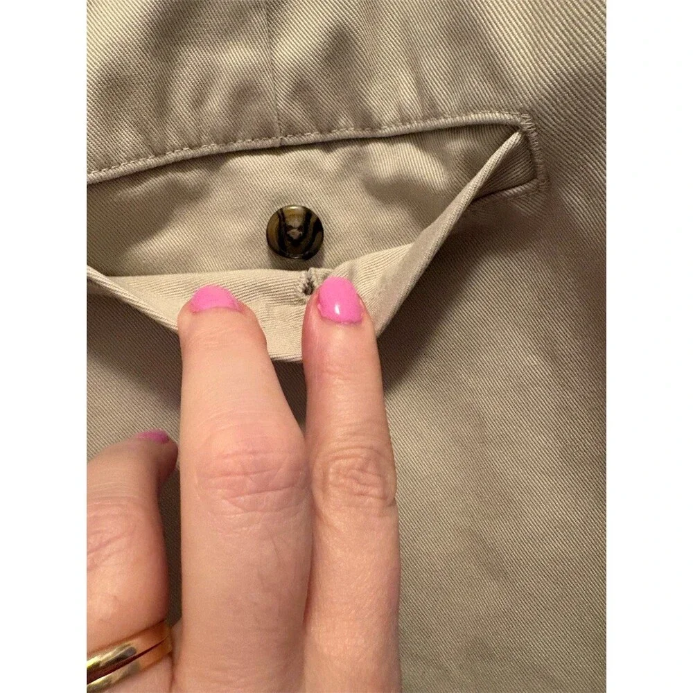 Brooks Brothers Dress Pants Mens 38x30 Beige Pleated Cuffed Straight Leg - Picture 6 of 9